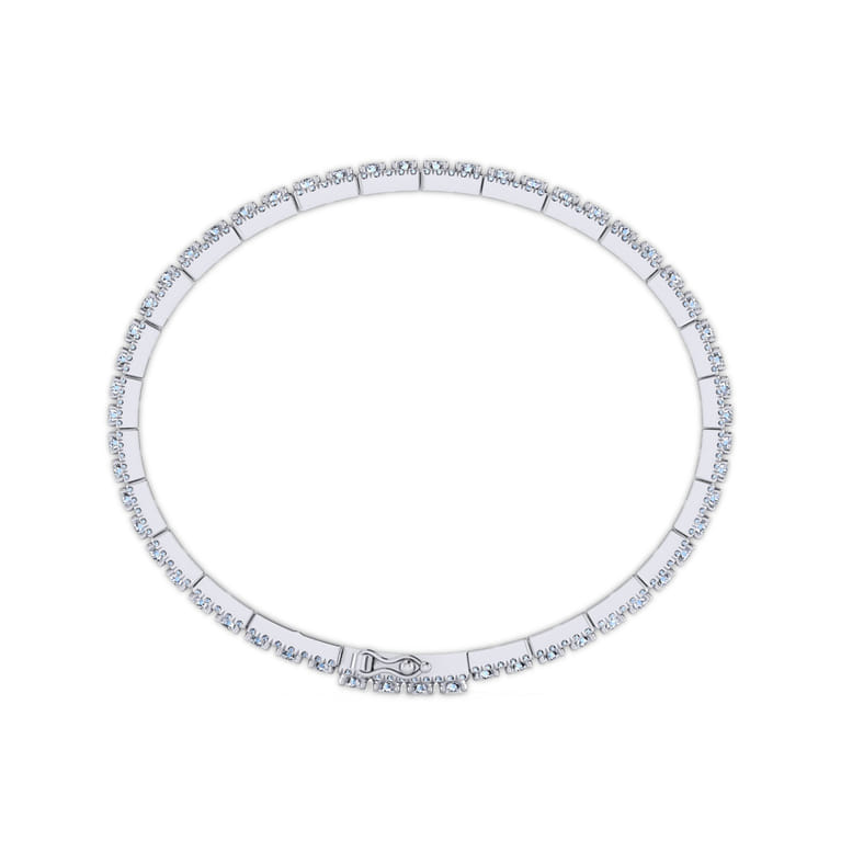 14K White Gold Diamond Tennis Bracelet - 5 ct - Shot 3