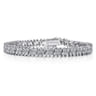 14K White Gold Diamond Tennis Bracelet - 7.2 ct