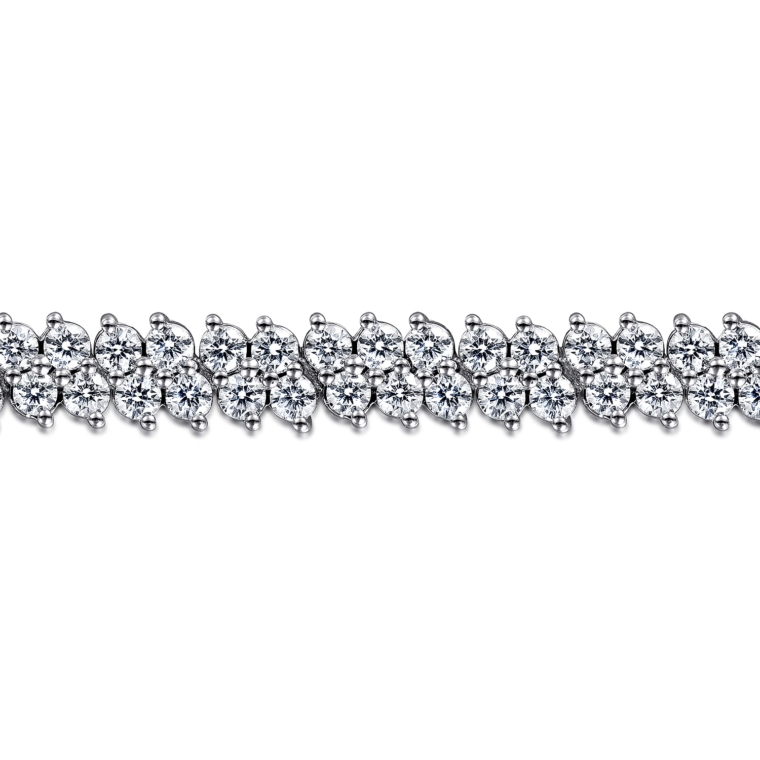 14K White Gold Diamond Tennis Bracelet - 7.2 ct - Shot 2