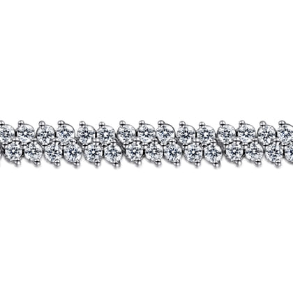 14K White Gold Diamond Tennis Bracelet