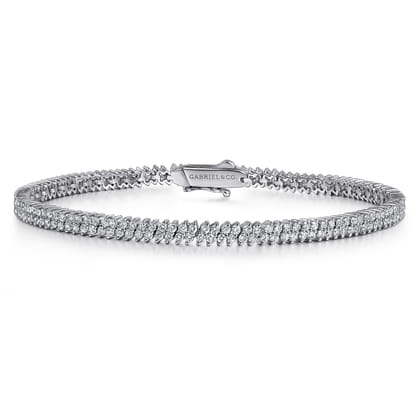 14K White Gold Diamond Tennis Bracelet
