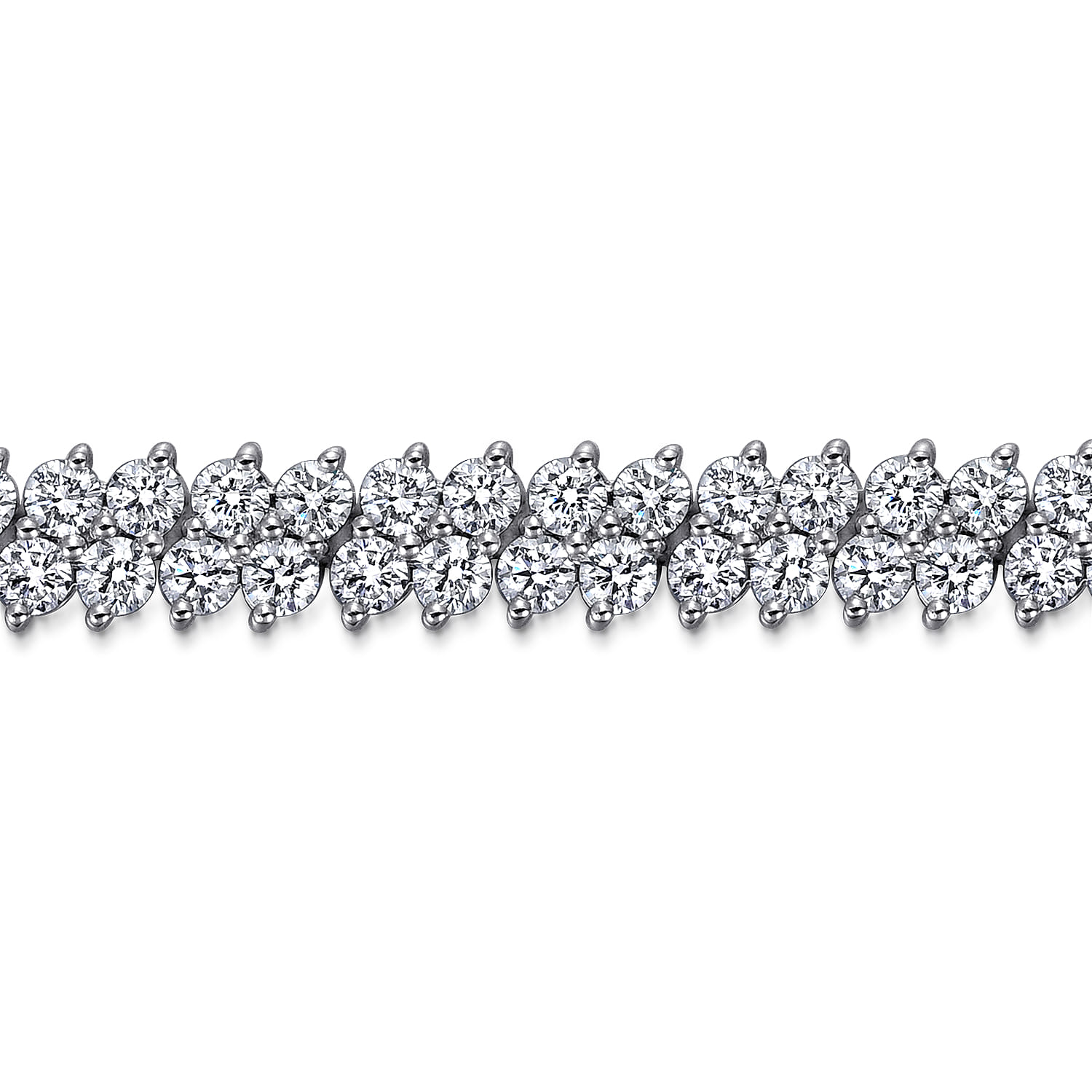 14K White Gold Diamond Tennis Bracelet - 2.5 ct - Shot 2