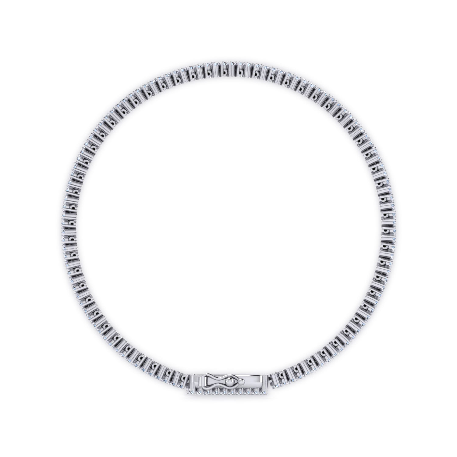 14K White Gold Diamond Tennis Bracelet - 2.5 ct - Shot 3