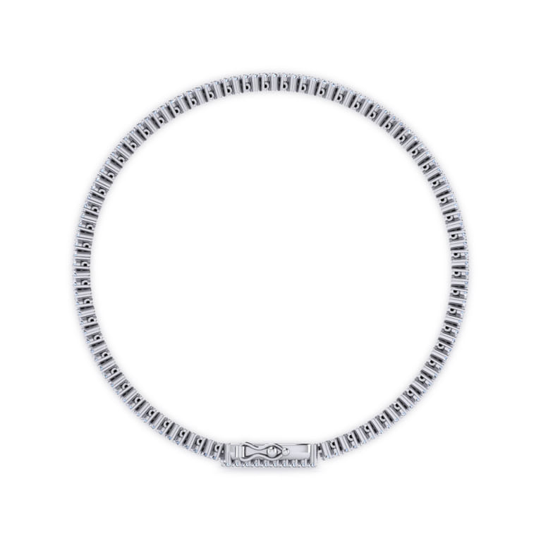 14K White Gold Diamond Tennis Bracelet - 2.5 ct - Shot 3