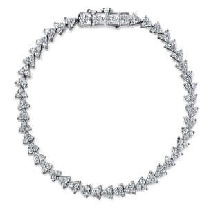 14K White Gold Diamond Tennis Bracelet