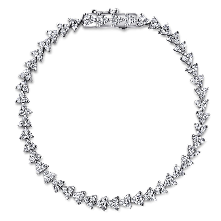 14K White Gold Diamond Tennis Bracelet - 2.5 ct - Shot 1