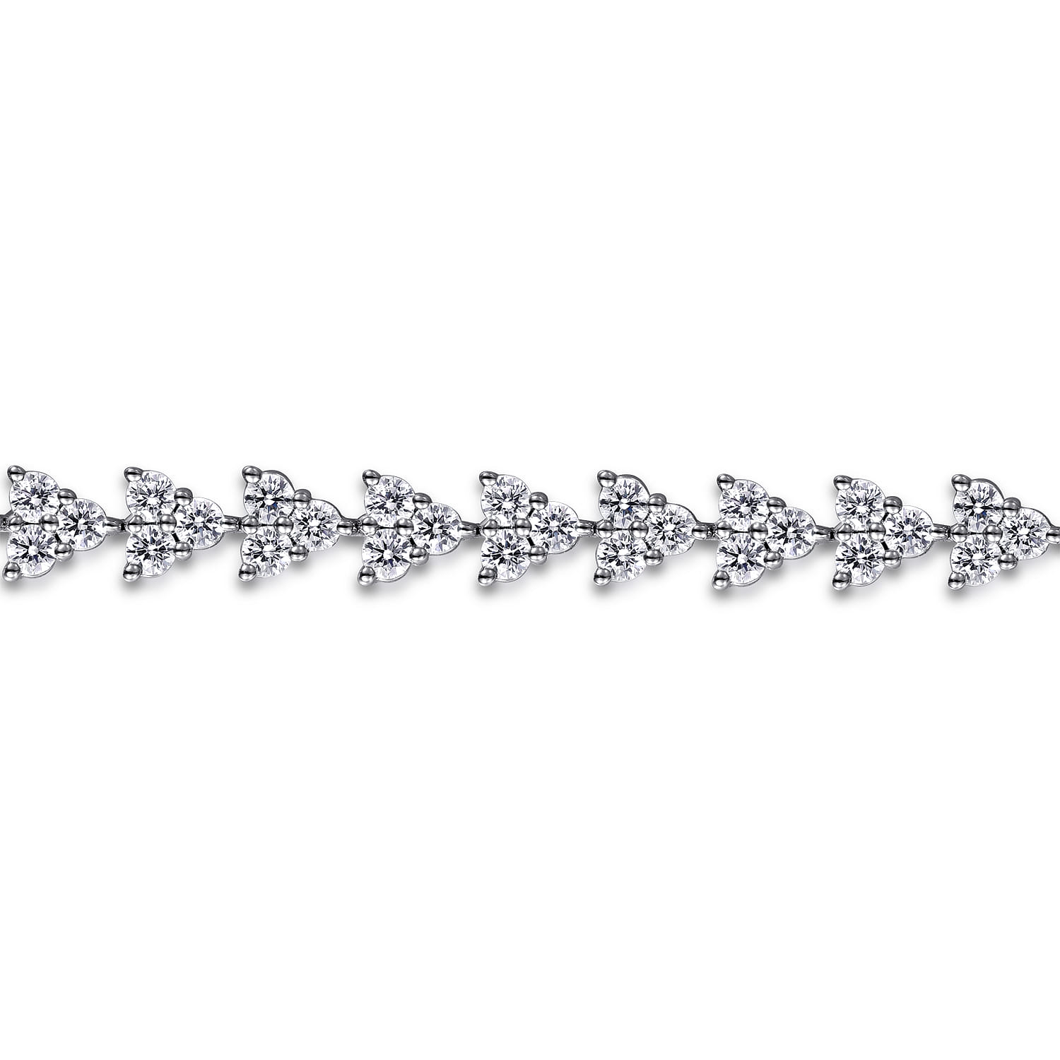 14K White Gold Diamond Tennis Bracelet - 5.05 ct - Shot 2