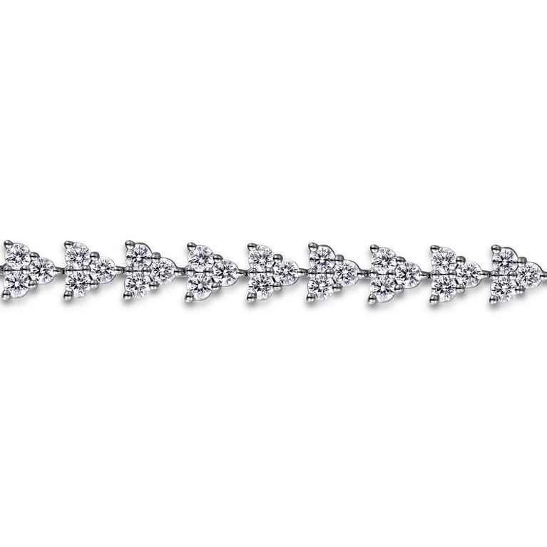14K White Gold Diamond Tennis Bracelet - 5.05 ct - Shot 2