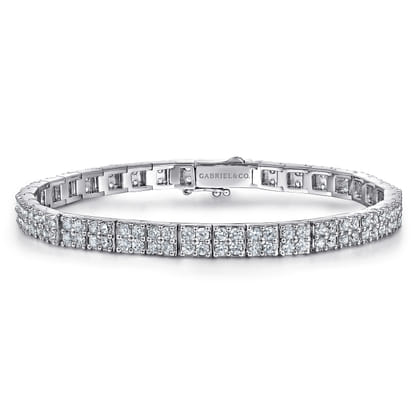 14K White Gold Diamond Tennis Bracelet