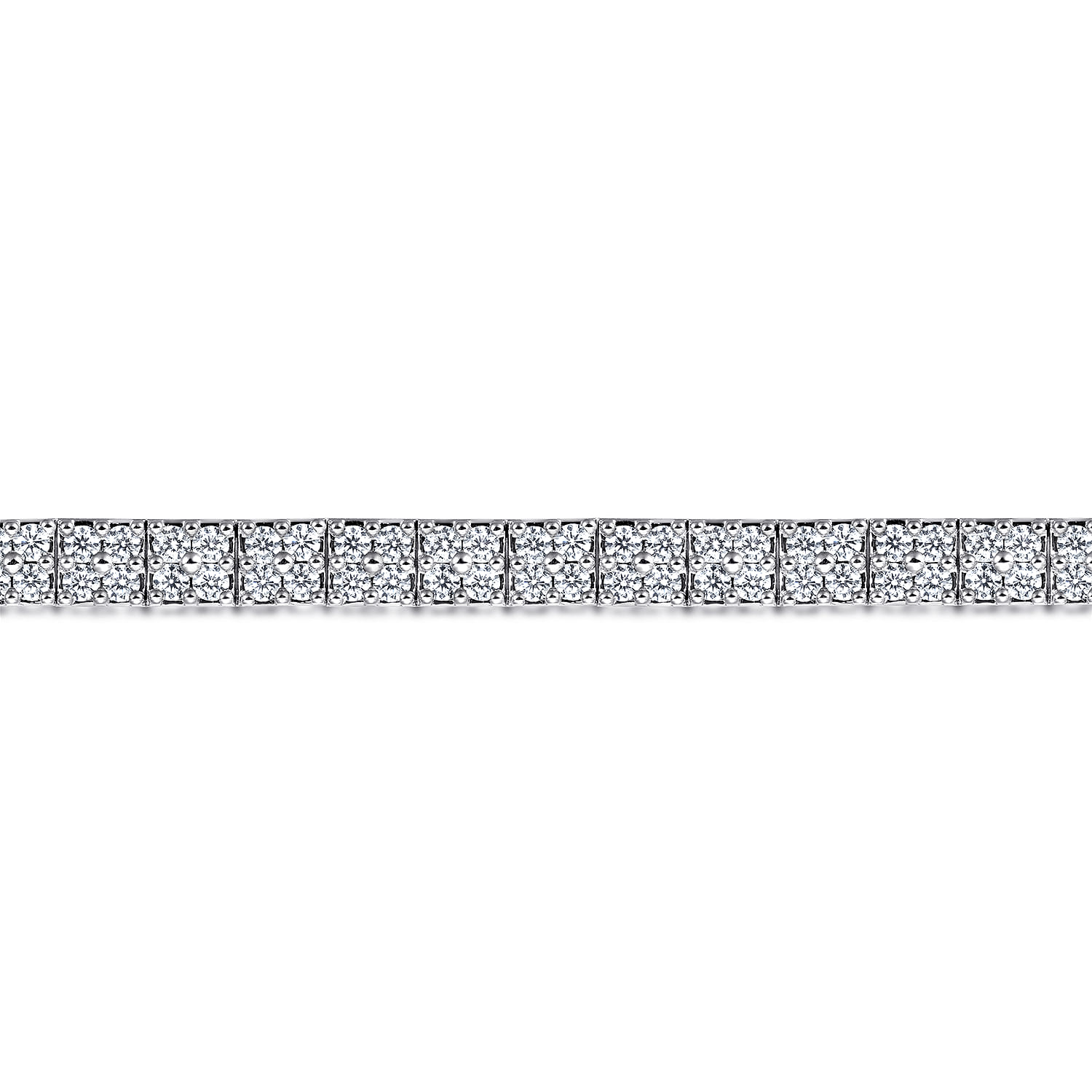 14K White Gold Diamond Tennis Bracelet - 5.18 ct - Shot 2