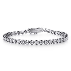 14K White Gold Diamond Tennis Bracelet