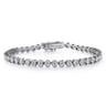 14K White Gold Diamond Tennis Bracelet - 4.05 ct