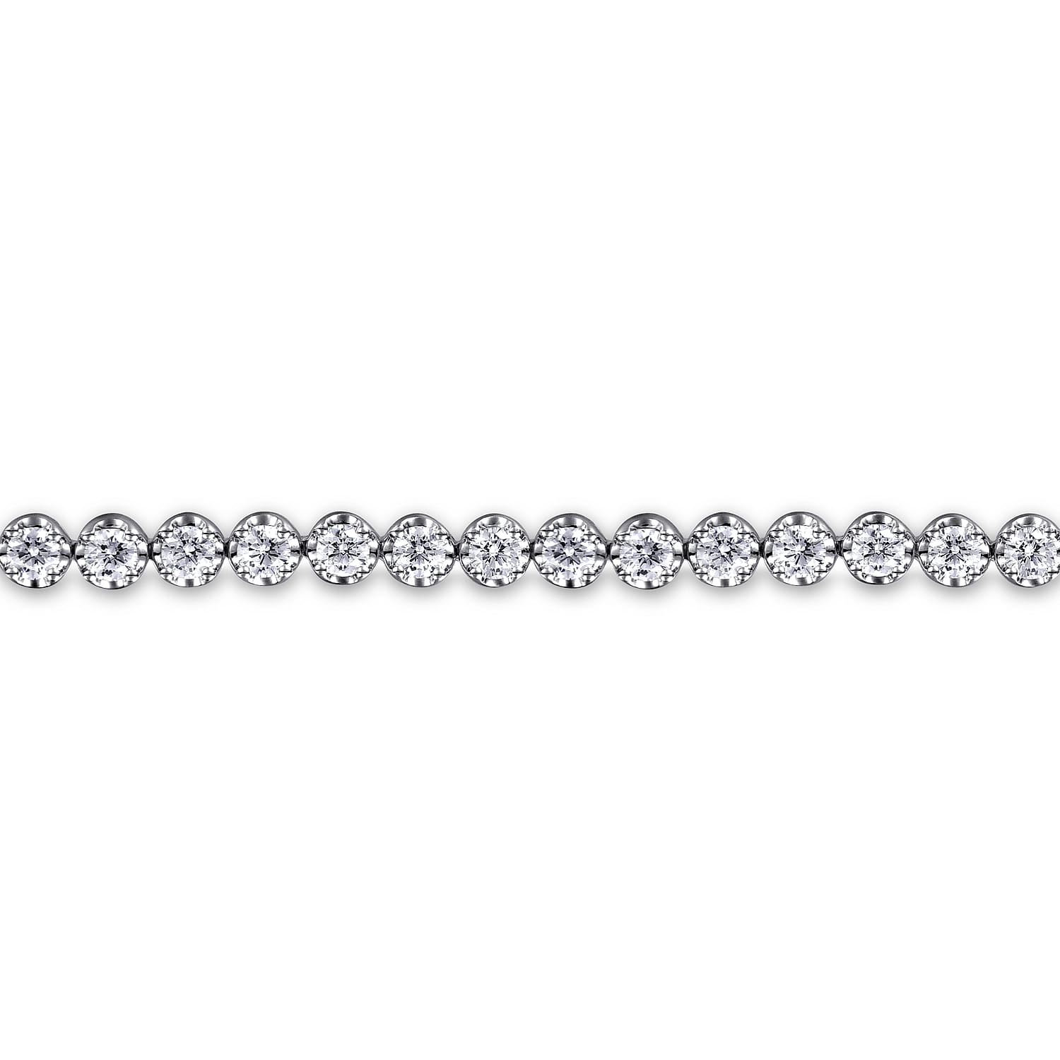 14K White Gold Diamond Tennis Bracelet - 4.05 ct - Shot 2