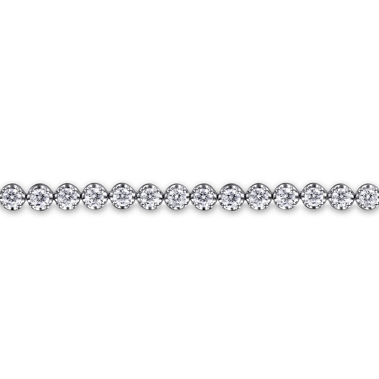 14K White Gold Diamond Tennis Bracelet - 4.05 ct - Shot 2