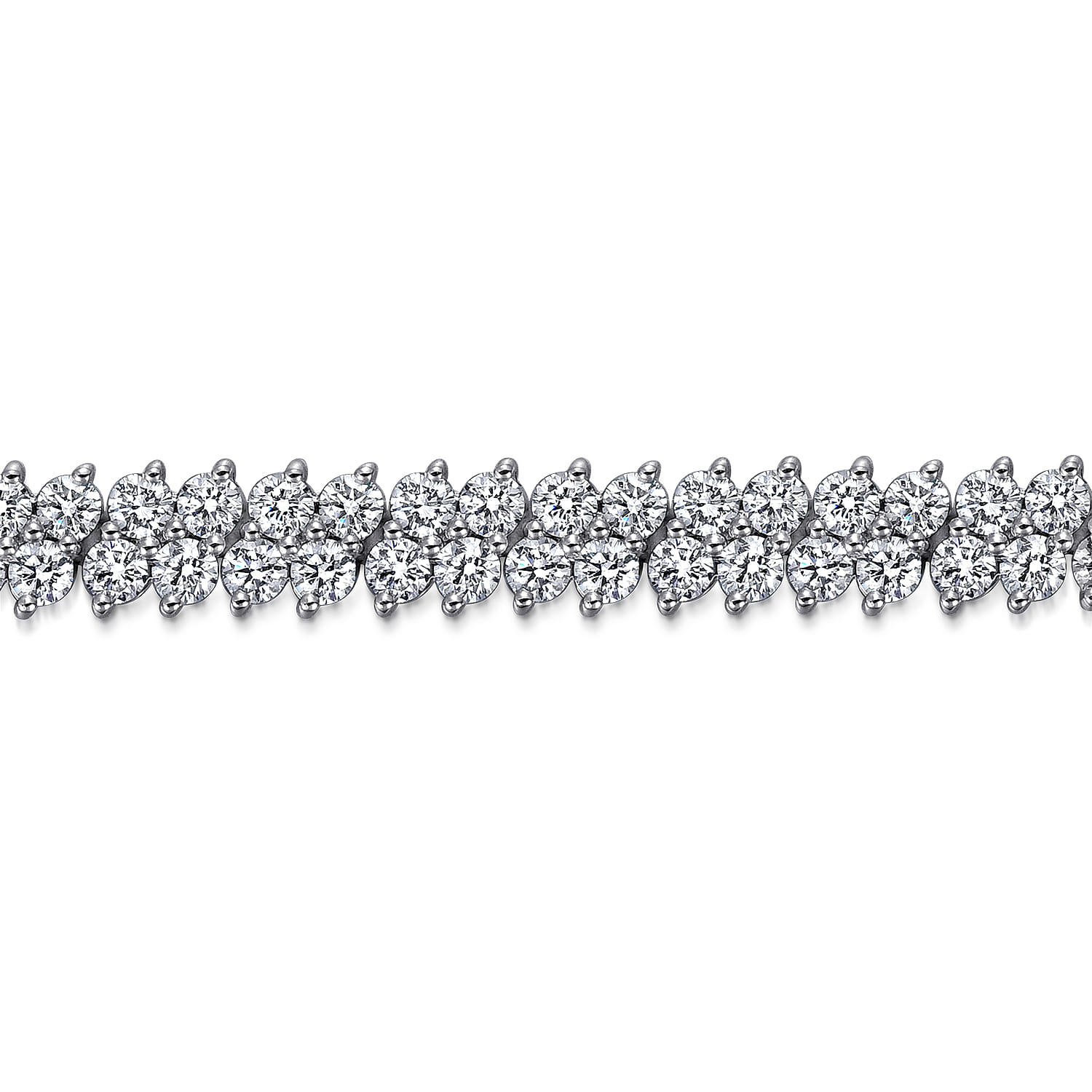 14K White Gold Diamond Tennis Bracelet - 5.05 ct - Shot 2