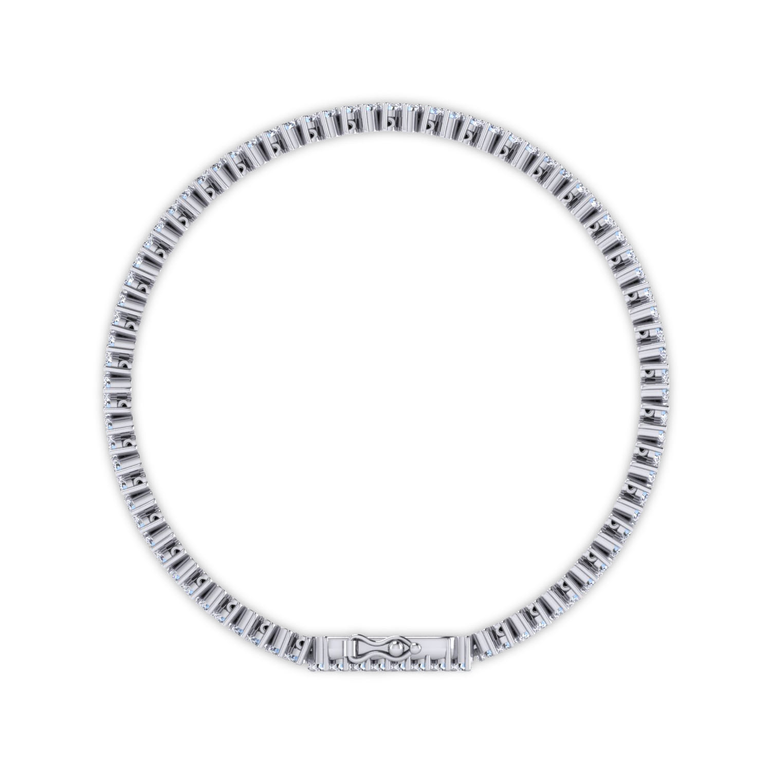 14K White Gold Diamond Tennis Bracelet - 5.05 ct - Shot 3