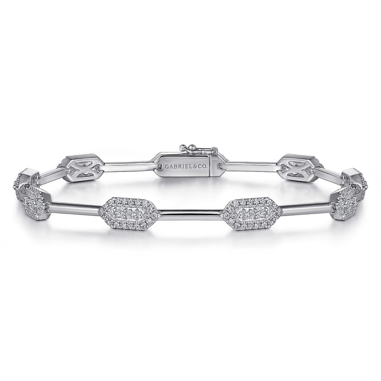 14K White Gold Diamond Tennis Bracelet - 1.5 ct - Shot 1
