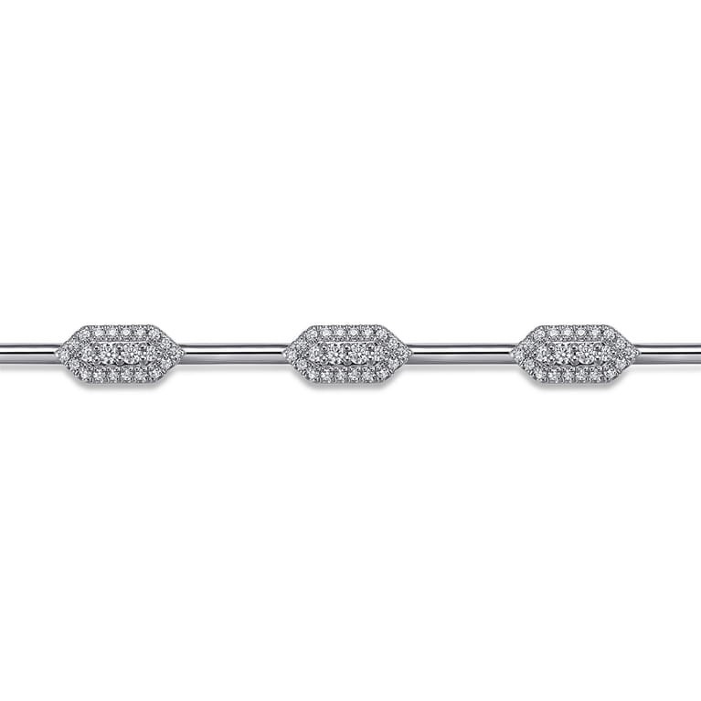 14K White Gold Diamond Tennis Bracelet - 1.5 ct - Shot 2