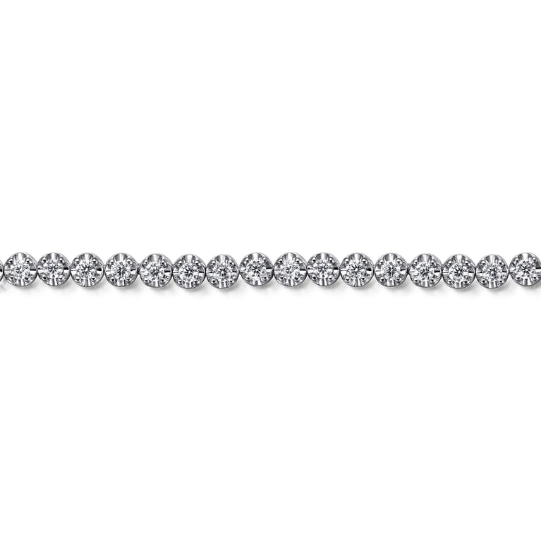 14K White Gold Diamond Tennis Bracelet - 1 ct - Shot 2