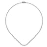 14K White Gold Diamond Tennis Necklace - 2.05 ct