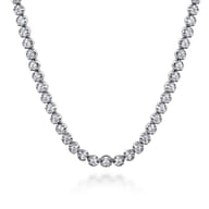 14K White Gold Diamond Tennis Necklace