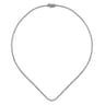 14K White Gold Diamond Tennis Necklace - 1 ct