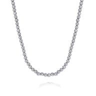 14K White Gold Diamond Tennis Necklace