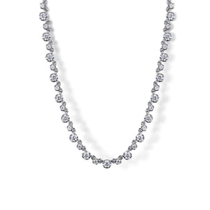 14K White Gold Diamond Tennis Necklace