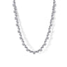 14K White Gold Diamond Tennis Necklace - 3.75 ct