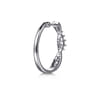 14K White Gold Diamond Twisted Intricate Hoop Earrings - 1.7 ct