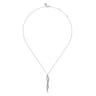 14K White Gold Diamond Twisted Pendant Necklace - 0.7 ct