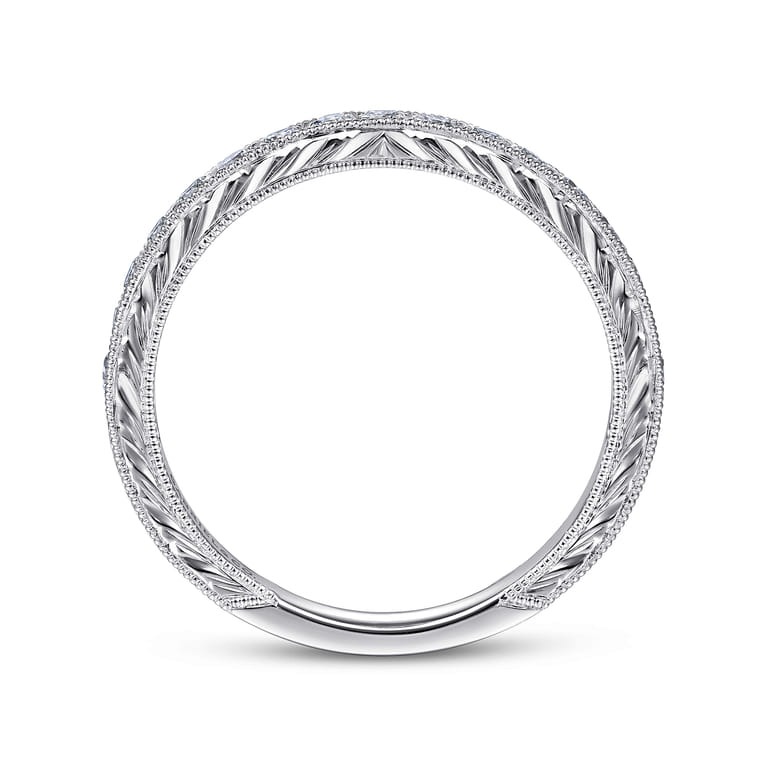 14K White Gold Diamond Wedding Band - 0.35 ct - Shot 2