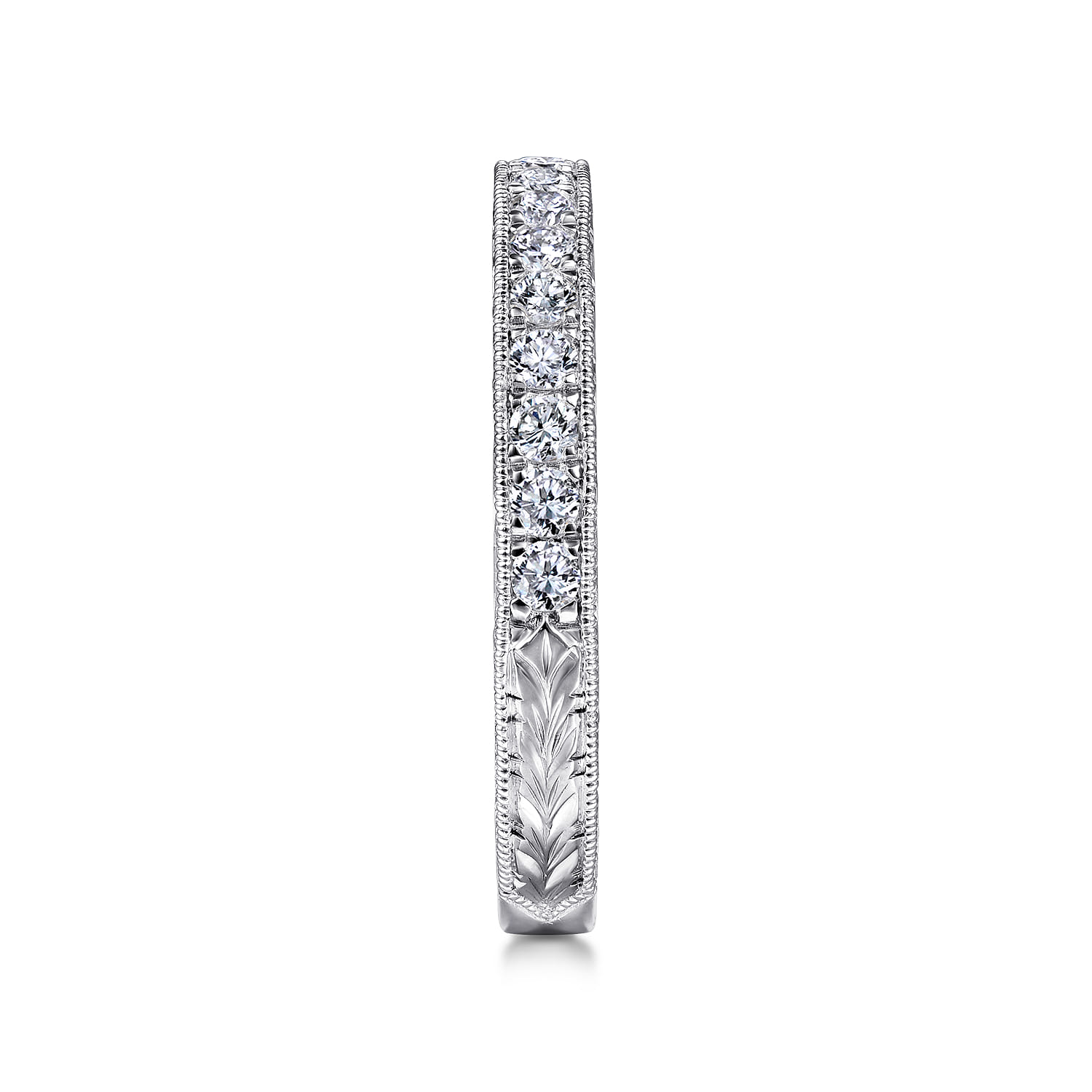 14K White Gold Diamond Wedding Band - 0.35 ct - Shot 5