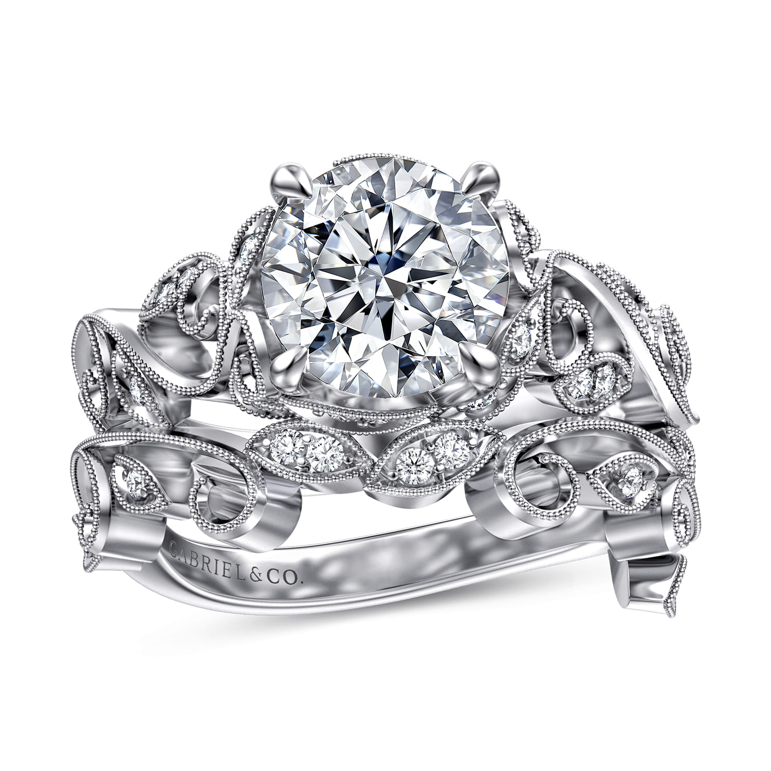 14K White Gold Diamond Wedding Band - 0.08 ct - Shot 4