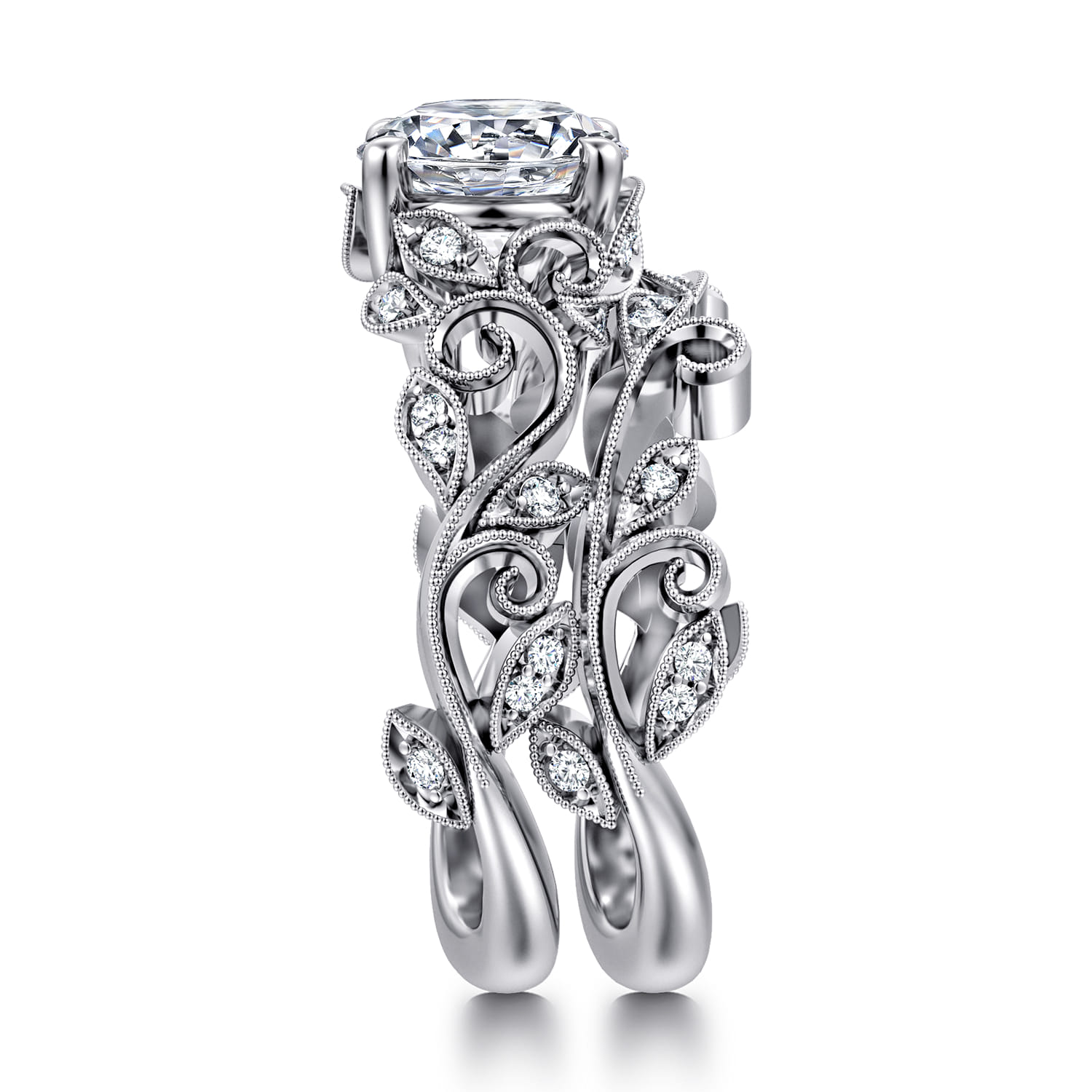 14K White Gold Diamond Wedding Band - 0.08 ct - Shot 5