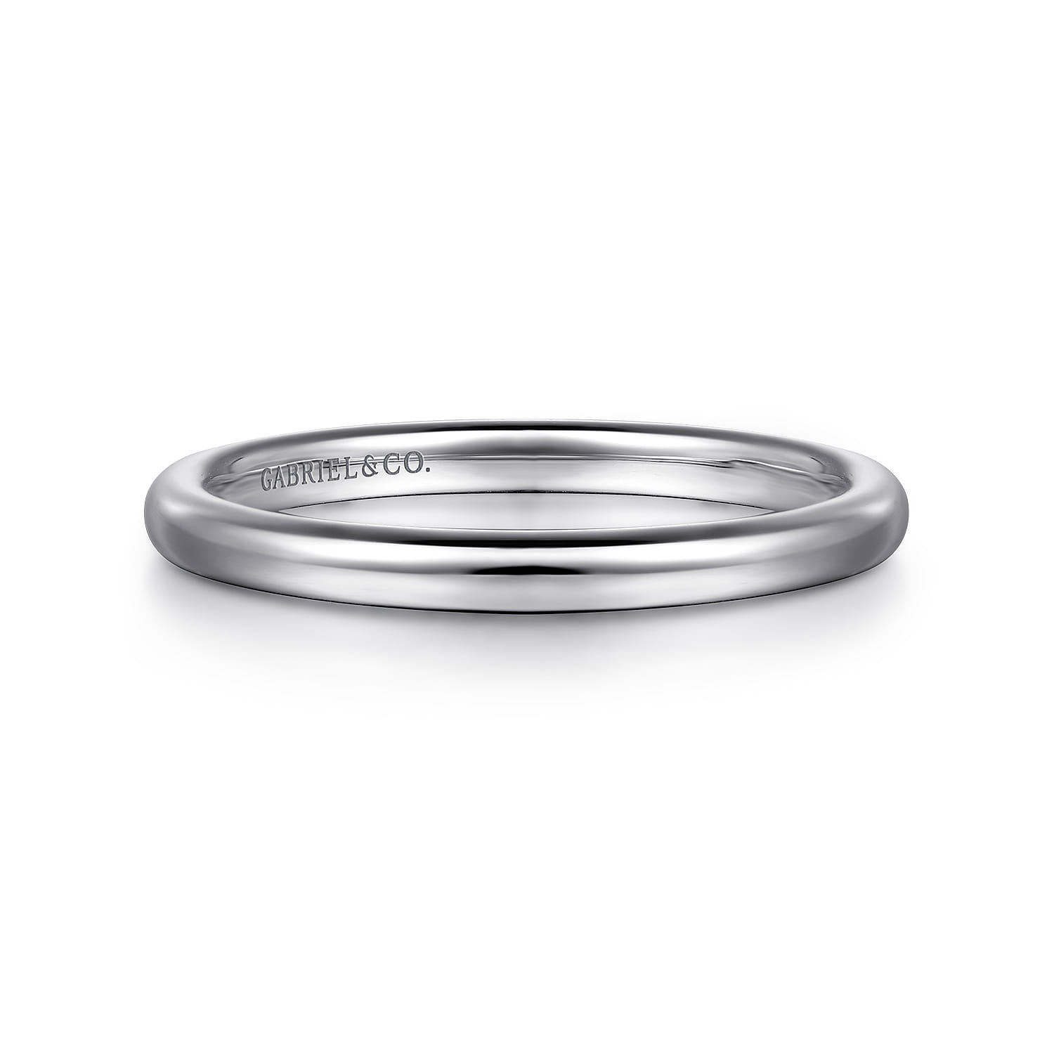 14K White Gold Diamond Wedding Band - Shot 1