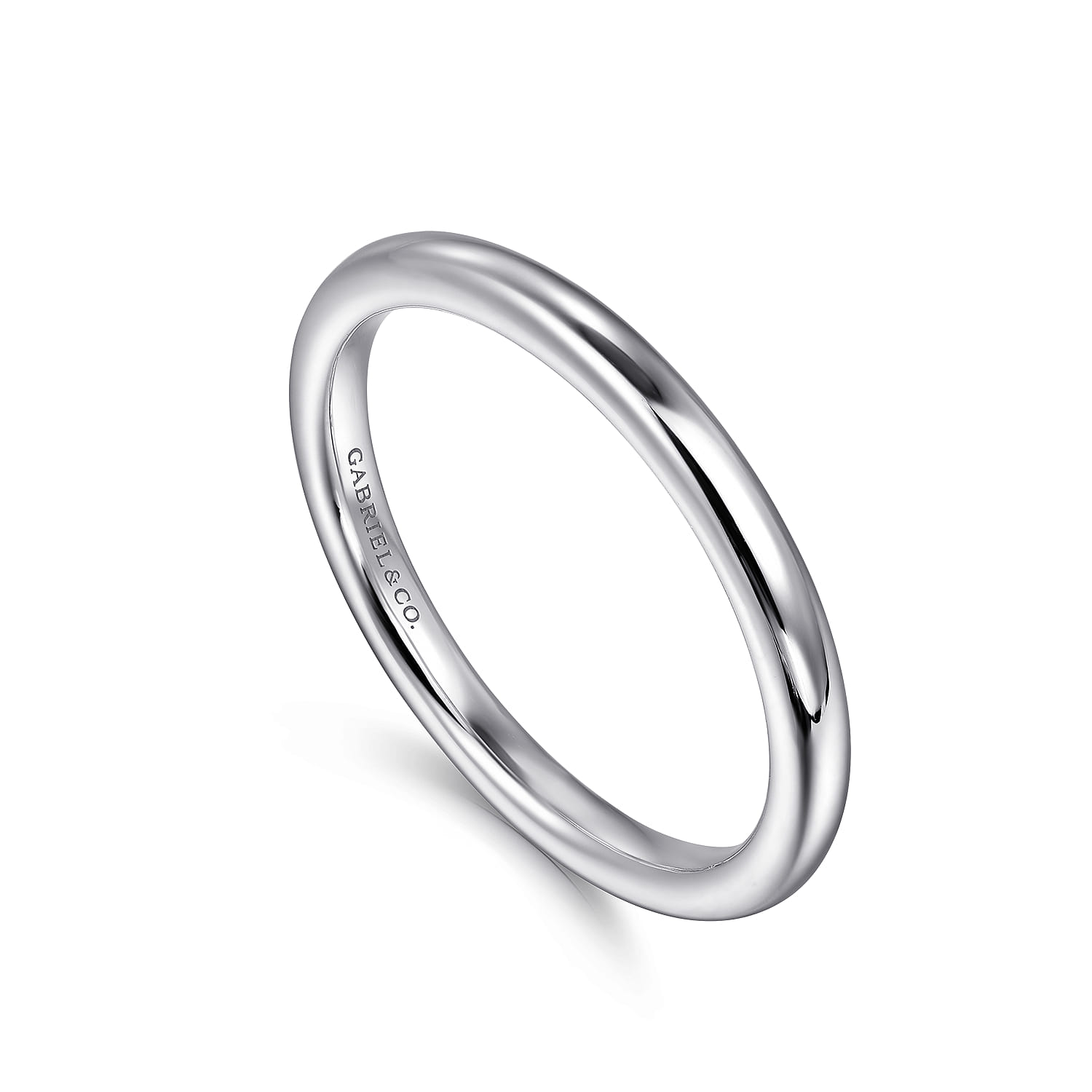 14K White Gold Diamond Wedding Band - Shot 3