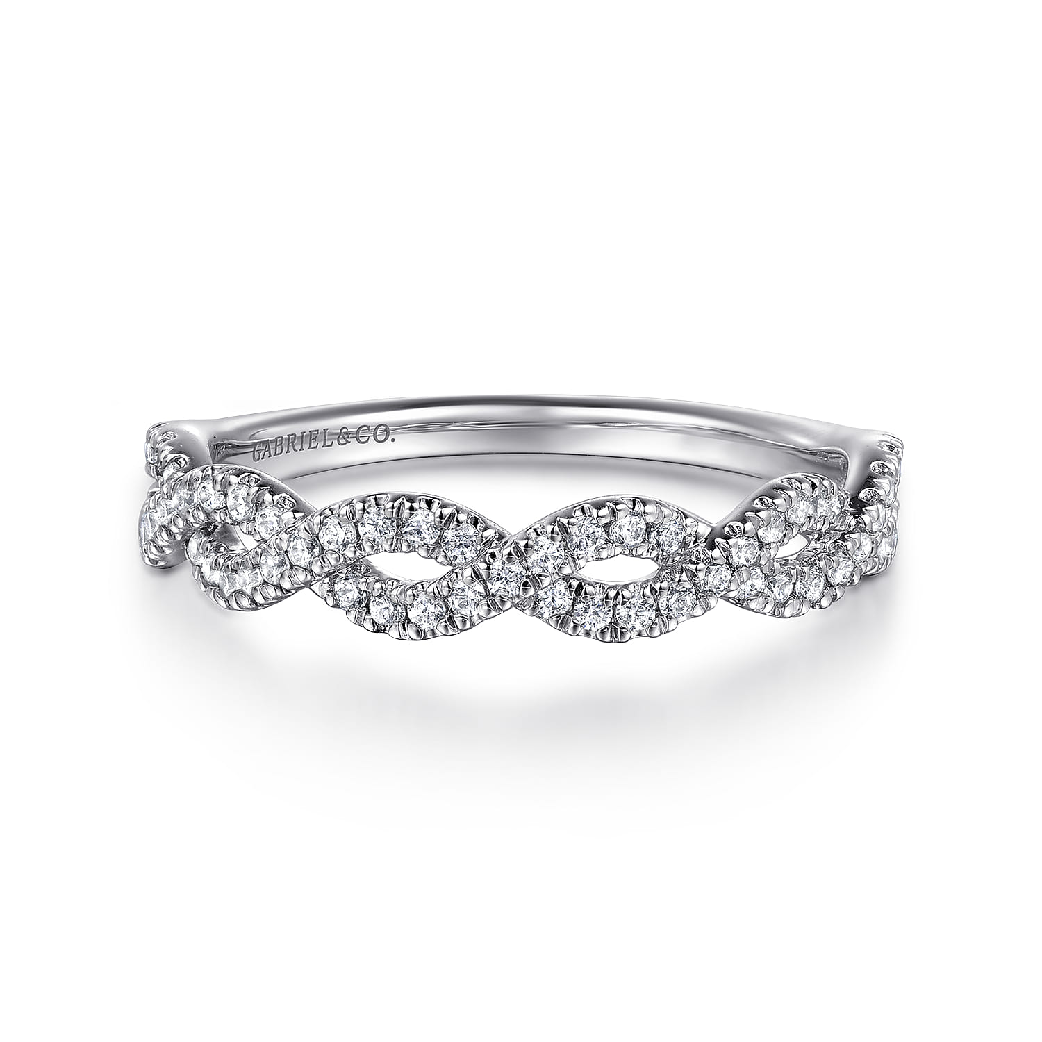 14K White Gold Diamond Wedding Band - 0.27 ct - Shot 1