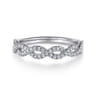 14K White Gold Diamond Wedding Band - 0.27 ct