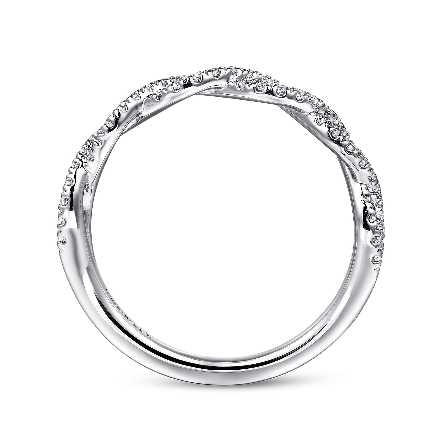 14K White Gold Diamond Wedding Band - 0.27 ct - Shot 2