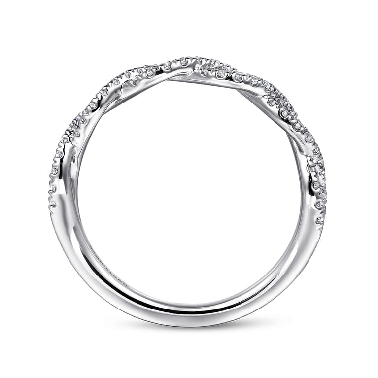 14K White Gold Diamond Wedding Band - 0.27 ct - Shot 2