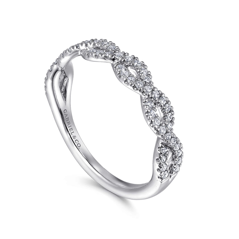 14K White Gold Diamond Wedding Band - 0.27 ct - Shot 3