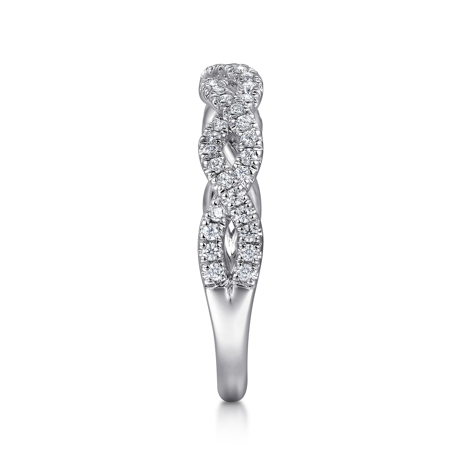 14K White Gold Diamond Wedding Band - 0.27 ct - Shot 5