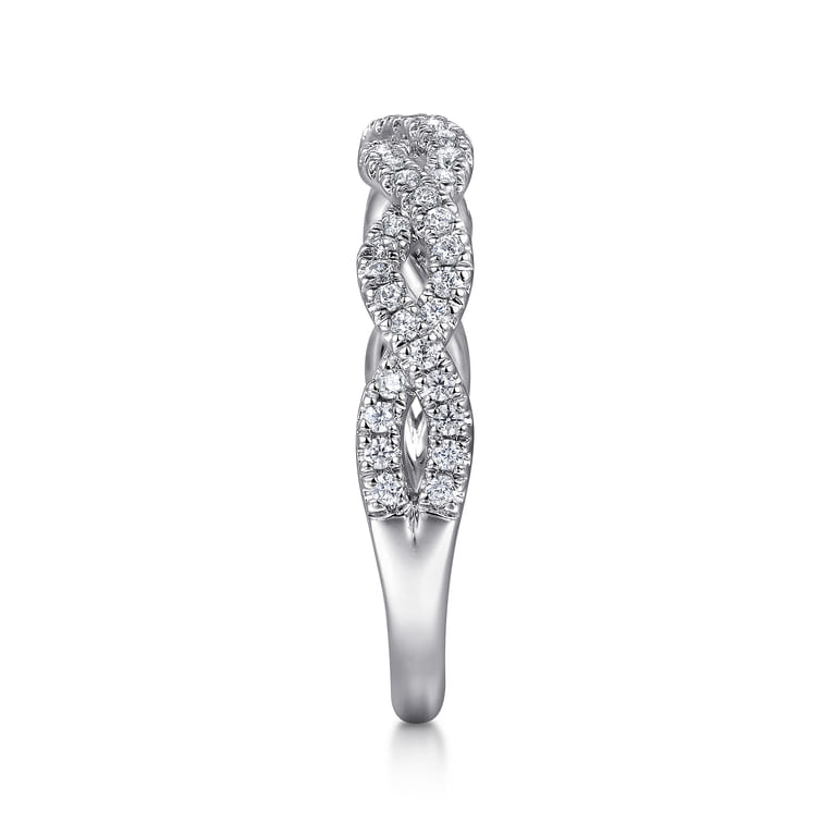 14K White Gold Diamond Wedding Band - 0.27 ct - Shot 5