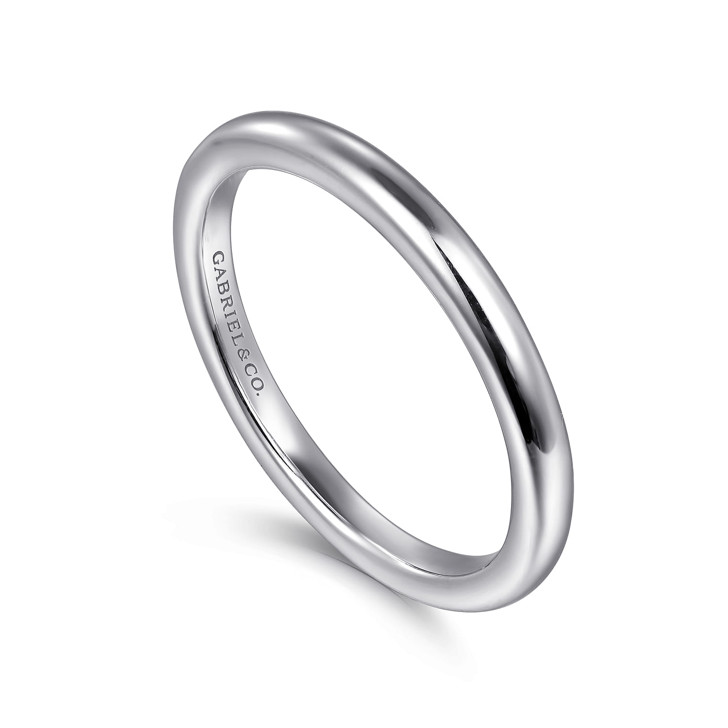14K White Gold Diamond Wedding Band - Shot 3