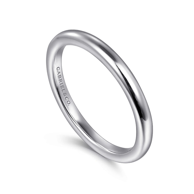 14K White Gold Diamond Wedding Band - Shot 3