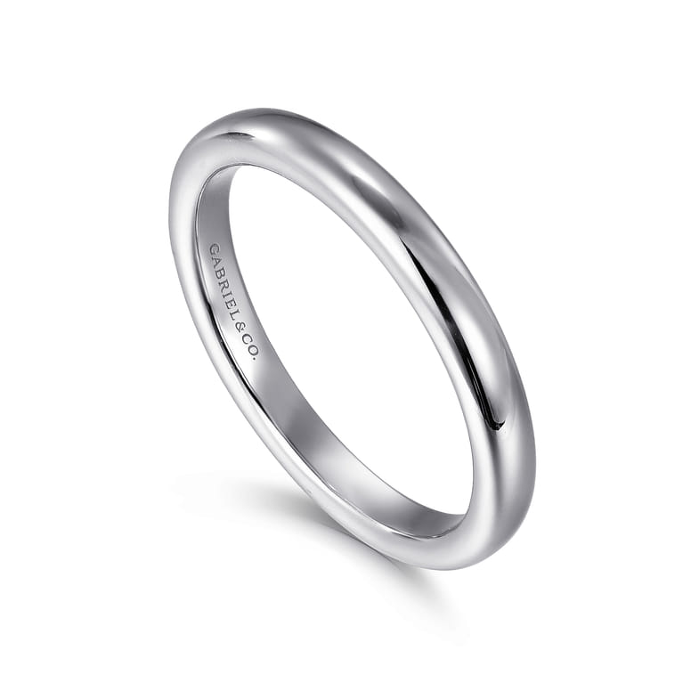 14K White Gold Diamond Wedding Band - Shot 3