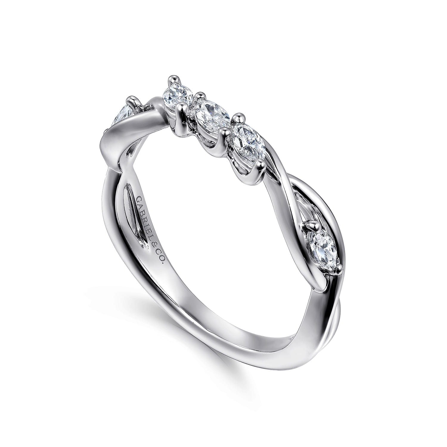 14K White Gold Diamond Wedding Band - 0.3 ct - Shot 3