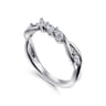 14K White Gold Diamond Wedding Band - 0.3 ct