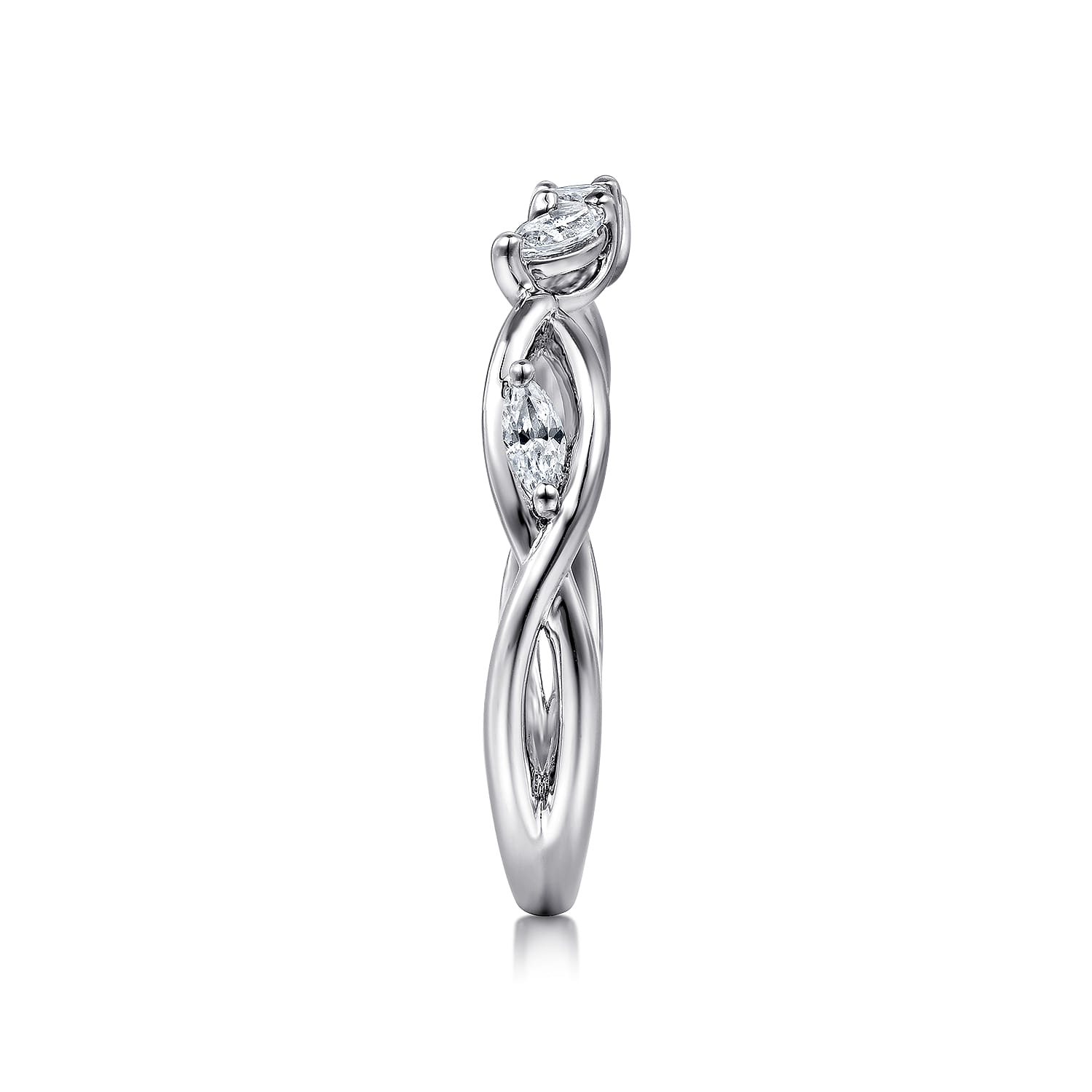 14K White Gold Diamond Wedding Band - 0.3 ct - Shot 5